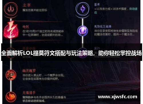 全面解析LOL提莫符文搭配与玩法策略，助你轻松掌控战场